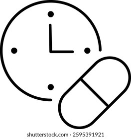 Dose Outline icon vector illustration
