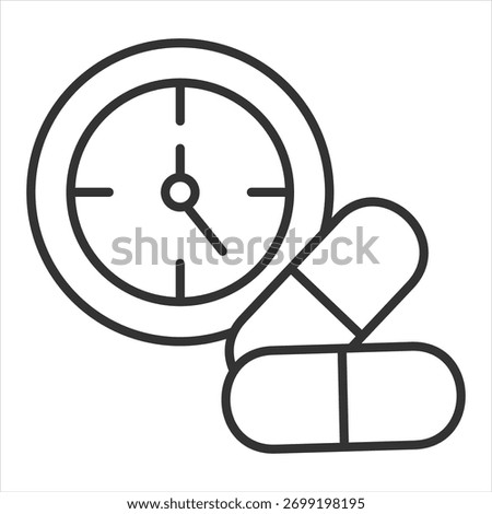 Dose Outline Icon Vector Illustration