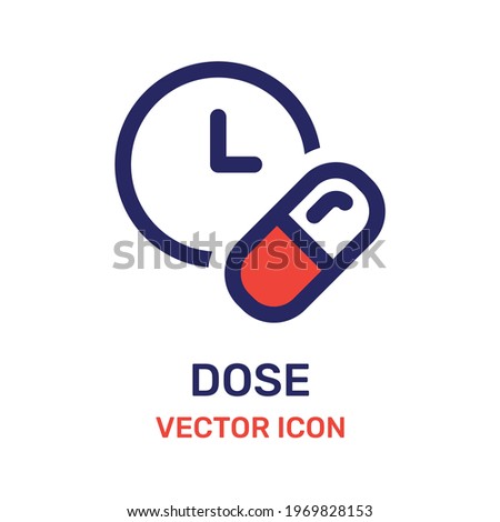 Dose time icon vector illustration