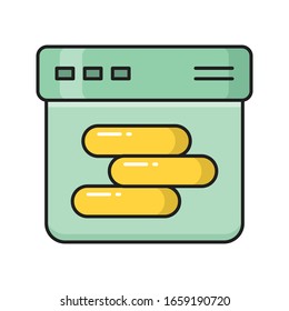 Vektorillustration-Flachfarbsymbol 