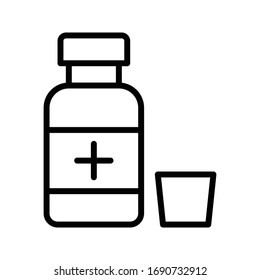 dose vector thin line icon 