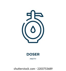 Doser icon. Linear vector illustration from pretty collection. Outline doser icon vector. Thin line symbol for use on web and mobile apps, logo, print media.