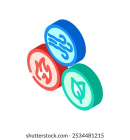 doshas ayurveda isometric icon vector. doshas ayurveda sign. isolated symbol illustration