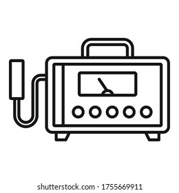 Dosimeter device icon. Outline dosimeter device vector icon for web design isolated on white background