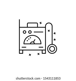 Dosimeter nuclear machine icon. Simple line outline vector of nuclear energy icons for ui and ux website or mobile application