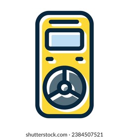 Dosimeter Vector Thick Line Filled Dark Colors Icons For Personal And Commercial Use.
