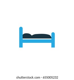 Doss Colorful Icon Symbol. Premium Quality Isolated Bed Element In Trendy Style.