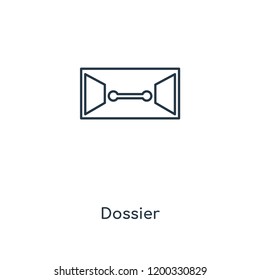 Dossier concept line icon. Linear Dossier concept outline symbol design. This simple element illustration can be used for web and mobile UI/UX.
