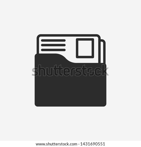 Dossier folder icon. New trendy dossier folder symbol vector illustration.