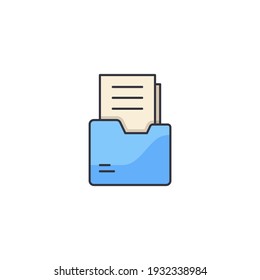 dossier folder outline icon linear style sign for mobile concept and web design the secret files