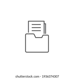 dossier folder outline icon linear style sign for mobile concept and web design the secret files