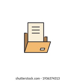 dossier folder outline icon linear style sign for mobile concept and web design the secret files