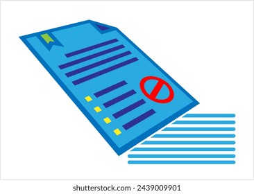 Dossier Icon, Collection Of Papers Vector Art Illustration
