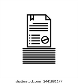 Icono De Dossier, Colección De Papeles Ilustración De Arte Vectorial