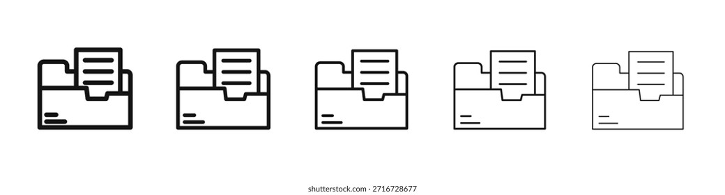 Diseño del icono del expediente, logotipo, App, UI. Ilustración vectorial, EPS