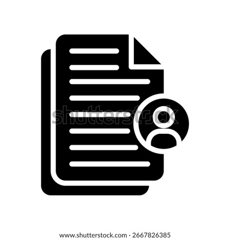 Dossier Icon Glyph Vector Illustration