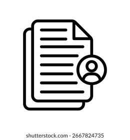 Dossier Icon Outline Vector Illustration