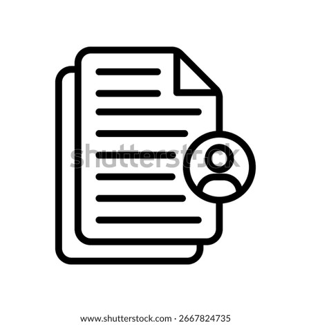 Dossier Icon Outline Vector Illustration