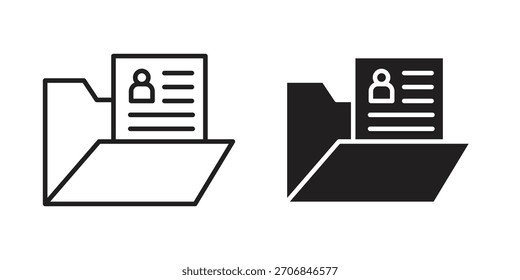 Símbolo de ícone de dossiê para designs de logotipo, web e app.