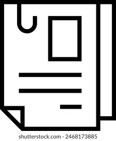 dossier icon. Thin linear style design isolated on white background