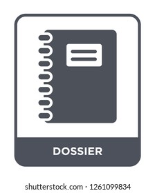 dossier icon vector on white background, dossier trendy filled icons from Delivery and logistic collection, dossier simple element illustration