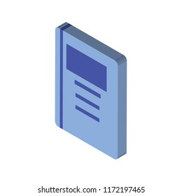 Dossier isometric left top view 3D icon