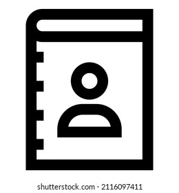 Dossier-Notebook-Flachsymbol einzeln auf weißem Hintergrund