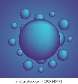 Dot abstract background with blue color. Usable for poster, wallpaper, cover and flyer. 