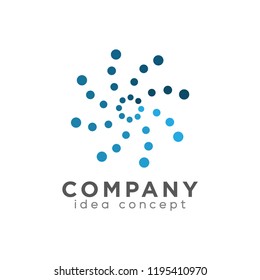 Dot Abstract Concept Logo Design Template