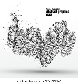 Dot abstract graphics and lines formed.