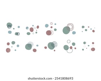 Dot Abstract Shape Element Set 