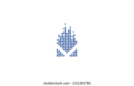 dot abstract vector icon logo technology