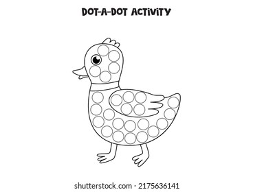 Dot Dot Activity Cute Duck Dot Stock Vector (Royalty Free) 2175636141 ...