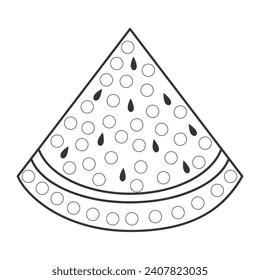 Tun Sie einen Punkt mit süßer Wassermelone. Dot Marker Spiel für Vorschulkinder.