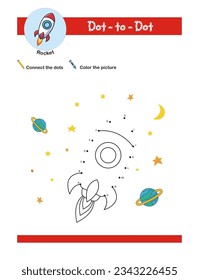 Dot to dot activity worksheet for preschool kids. Activity of learning alphabets from A to O and pen control. Vector Illustration