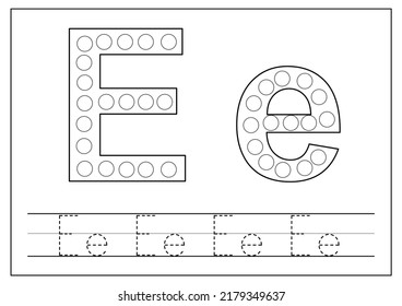 Dot Dot Alphabet Letters Kids Learning Stock Vector (Royalty Free ...