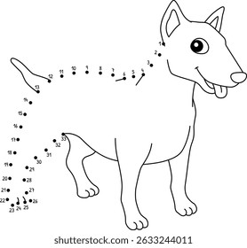Ponto a ponto American Bull terrier animal isolado 