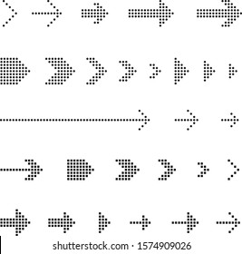 Dot Arrow Vector design icon collection