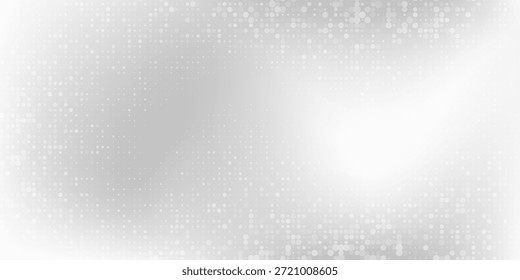 Dot art silberner Hintergrund mit Metallspiegel Textur. Chrome Farbverlauf Oberfläche moderne abstrakte Kunst
