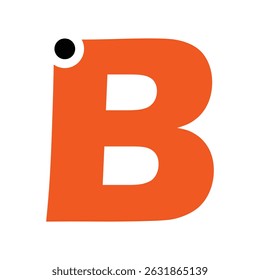 Farbvektorgrafik des orangefarbenen Dot B-Logos