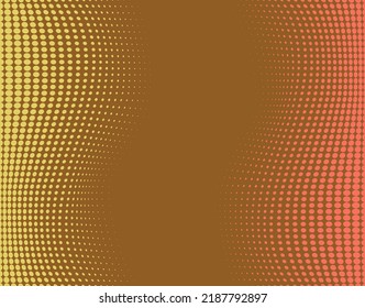 Dot background. Dotted halftone curve pattern