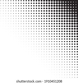 Dot background. Halftone texture, gradient dots pattern, half tone wallpaper with copyspace, spot fade vector illustration