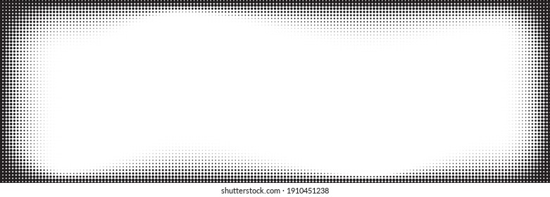 Dot background. Halftone texture, gradient dots pattern, half tone wallpaper with copyspace, spot fade vector illustration