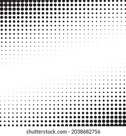 Dot background. Halftone texture, gradient dots pattern, half tone wallpaper with copyspace, spot fade vector illustration