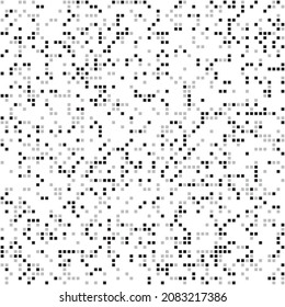 Dot background, pixel mosaic, pixelated halftone texture, gradient dots pattern, half tone wallpaper with copyspace, spot fade vector illustration