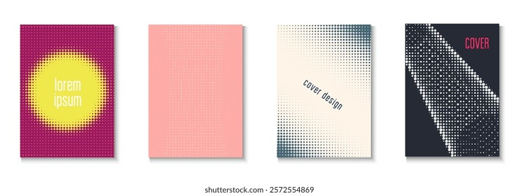 Dot Background Set. Modern Tech With Simple Shapes. Linear Frame With Geometric Design. Music Flyer. Minimalist Graphic Template. Geometric Line Texture. Trendy Dot Background