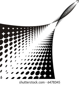 dot background in vector - black and white