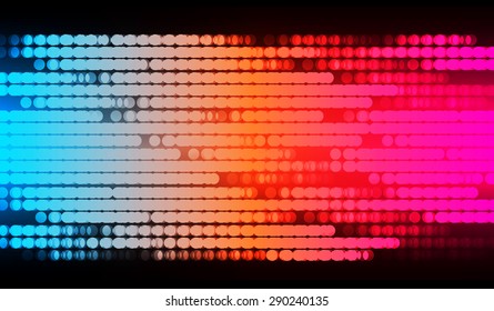 Dot background. Vector Illustration. dark blue orange pink lights Abstract Background.