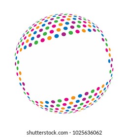 dot ball full color. vector logo.