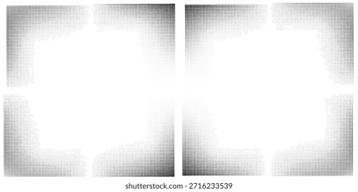 Fondo negro punto, textura de semitono, puntos degradados Patrón espacio arte de rayas buen elemento moderno
